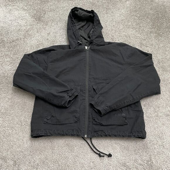 The North Face Black Utility Jacket with Hood and Adjustable Hem - Picture 1 of 13
